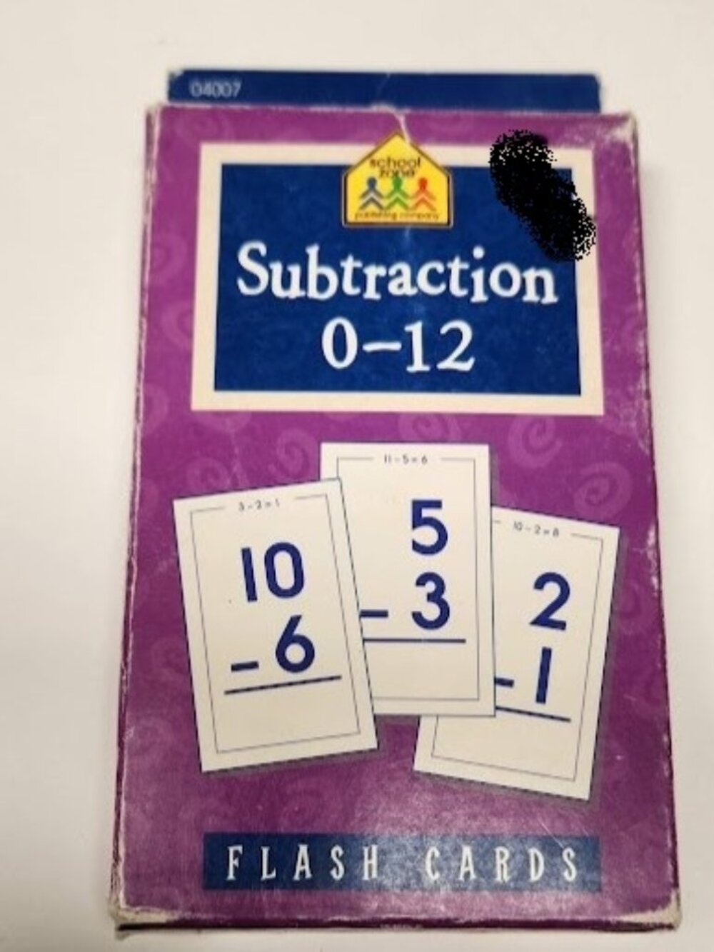 School Zone Subtraction 0-12 Flash Cards Math Skills Educational Fun Gift Stocki